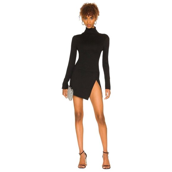 Lovers and Friends Tati Turtleneck Dress in Black Small New Womens Mini Mock - Picture 1 of 9